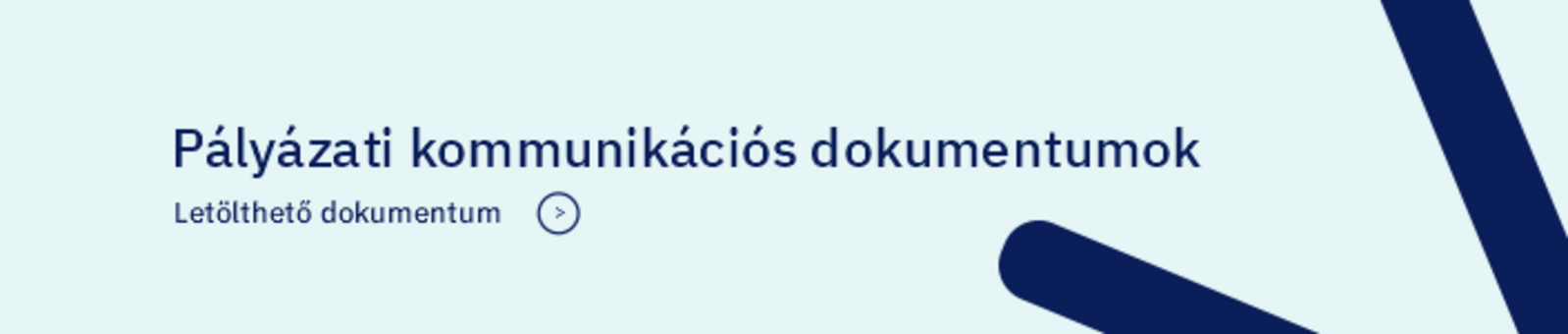 Pályázati kommunikációs dokumentumok