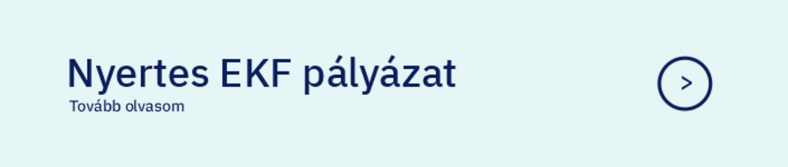 Nyertes EKF pályázat