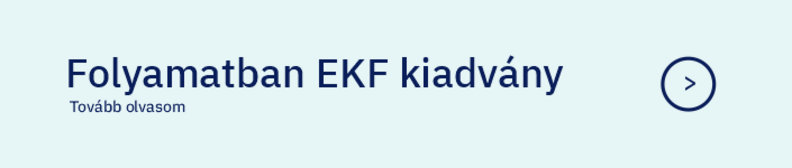 Folyamatban EKF kiadvány