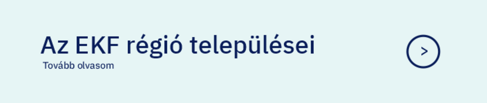 Az EKF régió települései